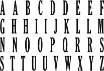 Technique Tuesday - Alphabet Stamp Sets - Eiffel Tower Capital Letters Large  (sold individually)